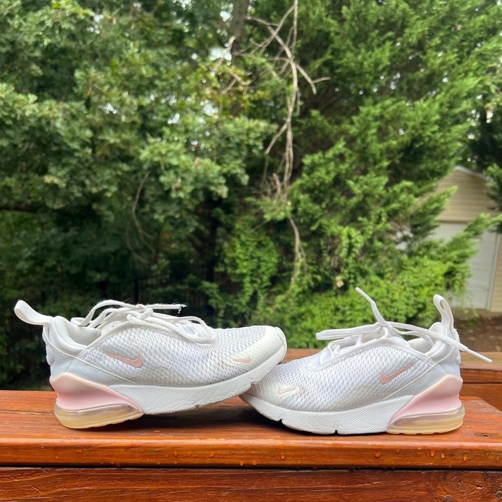 Nike Air Max 270 Youth 1 Light Pink Girls Running Play School Sneakers